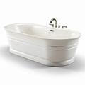 Banheira de luxo em acrílico branco 170 x 75 x 60cm com torneira embutida