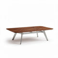 Mesa de centro retangular de madeira e metal 120 x 80 x 40cm
